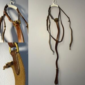 English Leather Breast Plate with Neck Strap